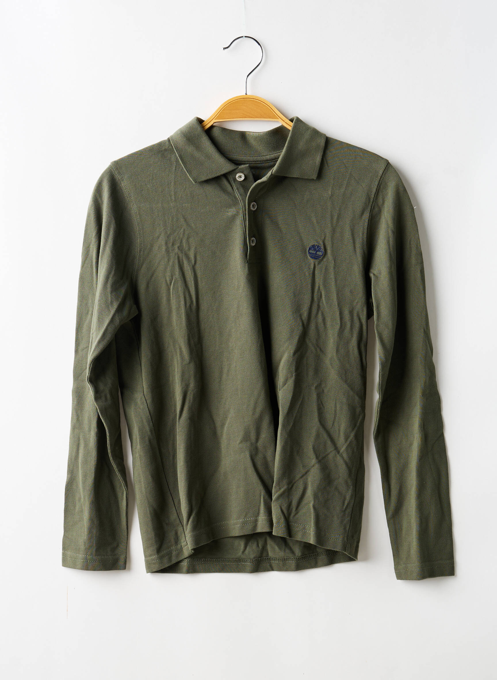 Polo manches longues manches longues vert TIMBERLAND garçon