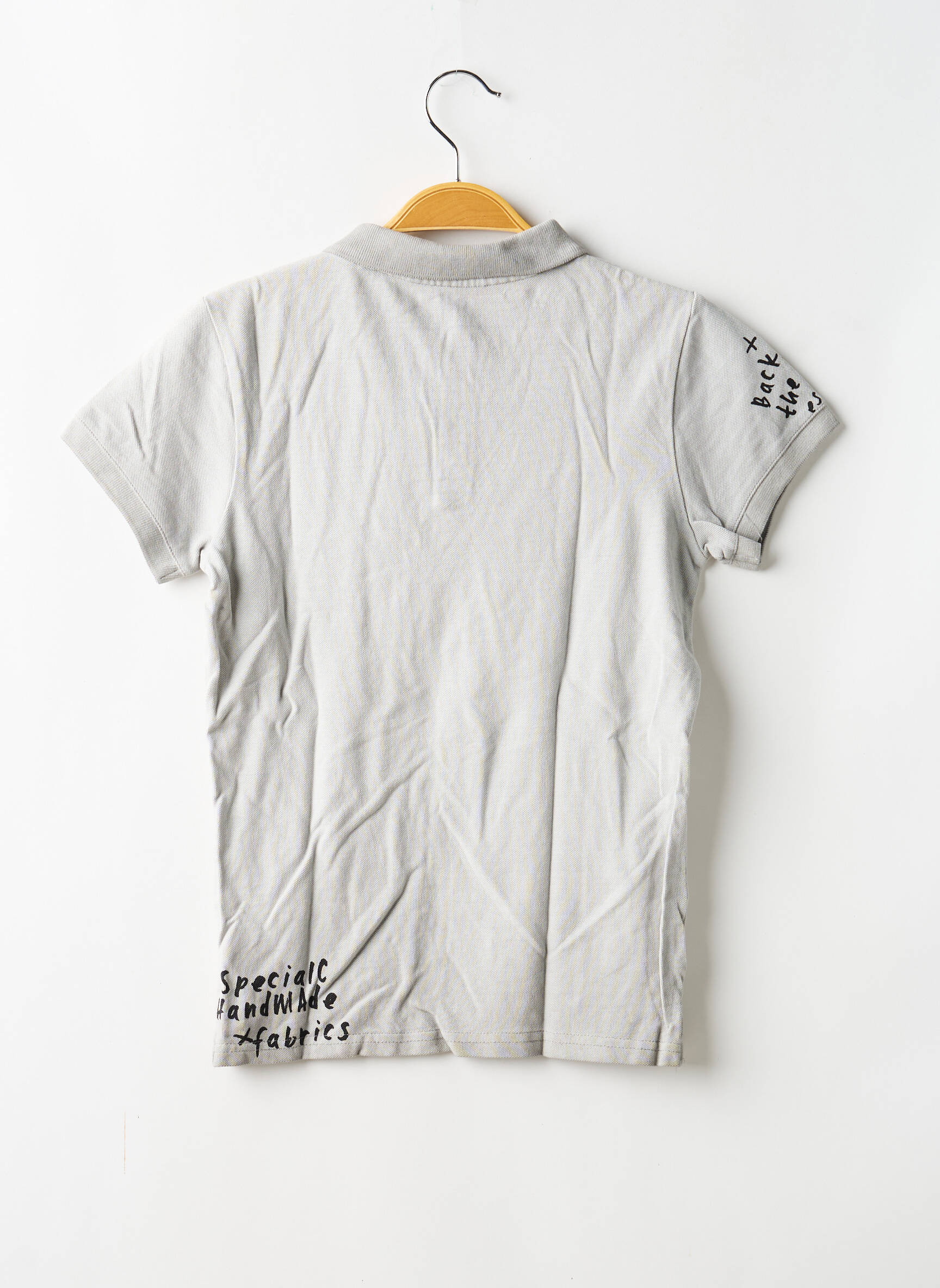 Polo imprimé fantaisie manches courtes gris DEELUXE garçon