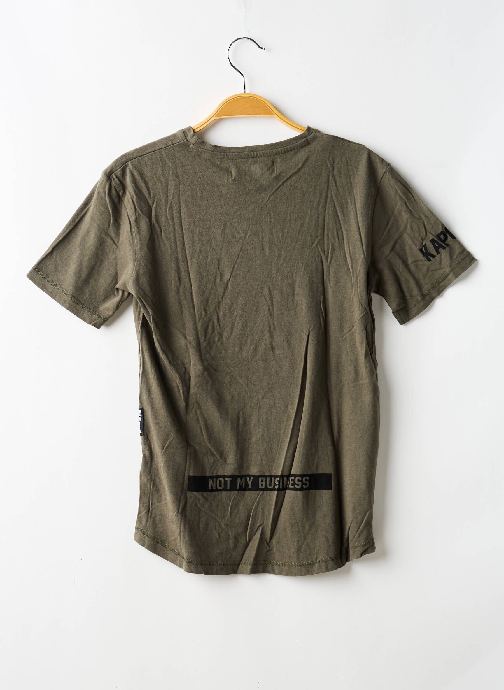 T-shirt stretch manches courtes vert KAPORAL garçon