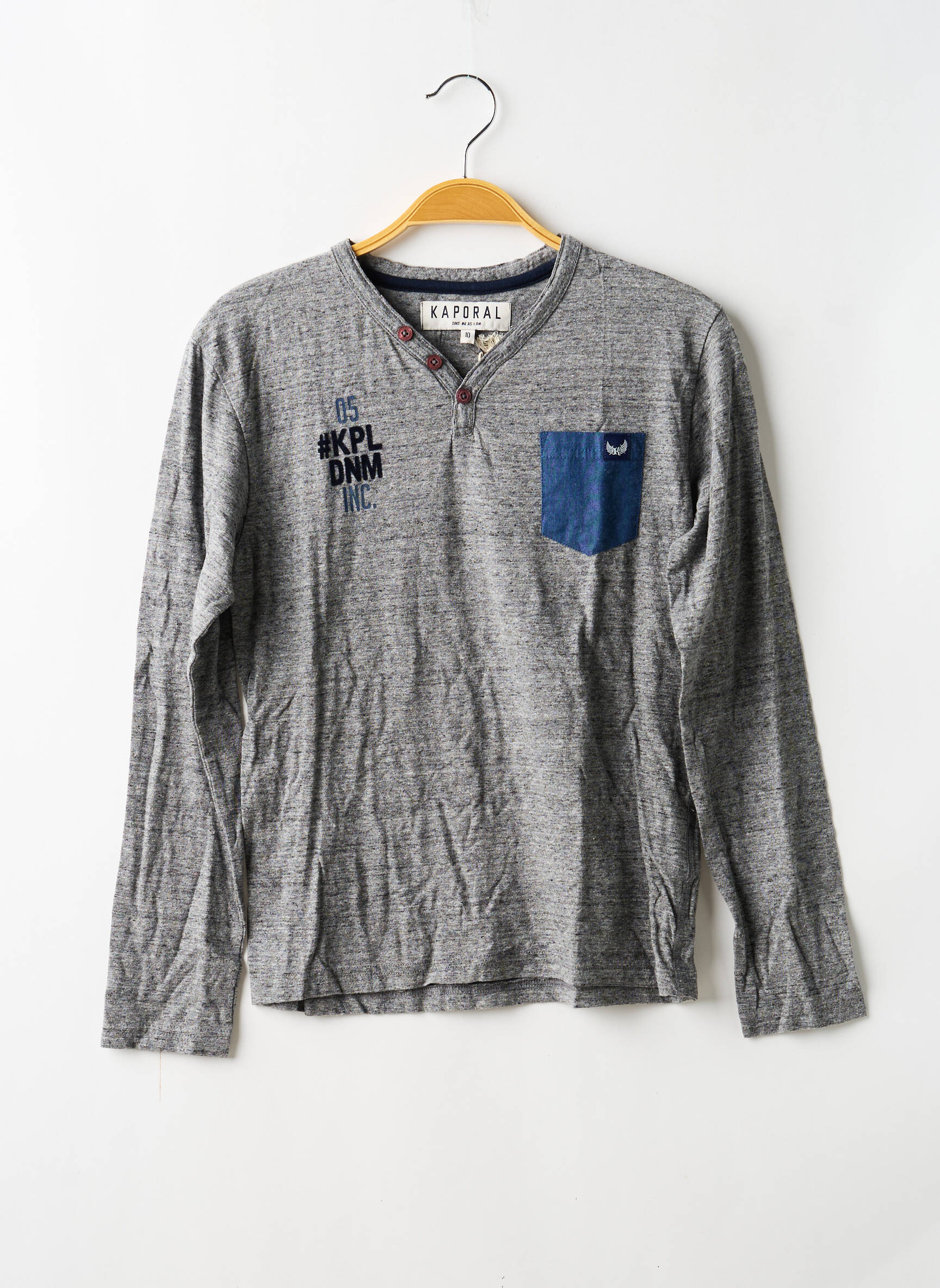 T-shirt manches longues manches longues gris KAPORAL garçon
