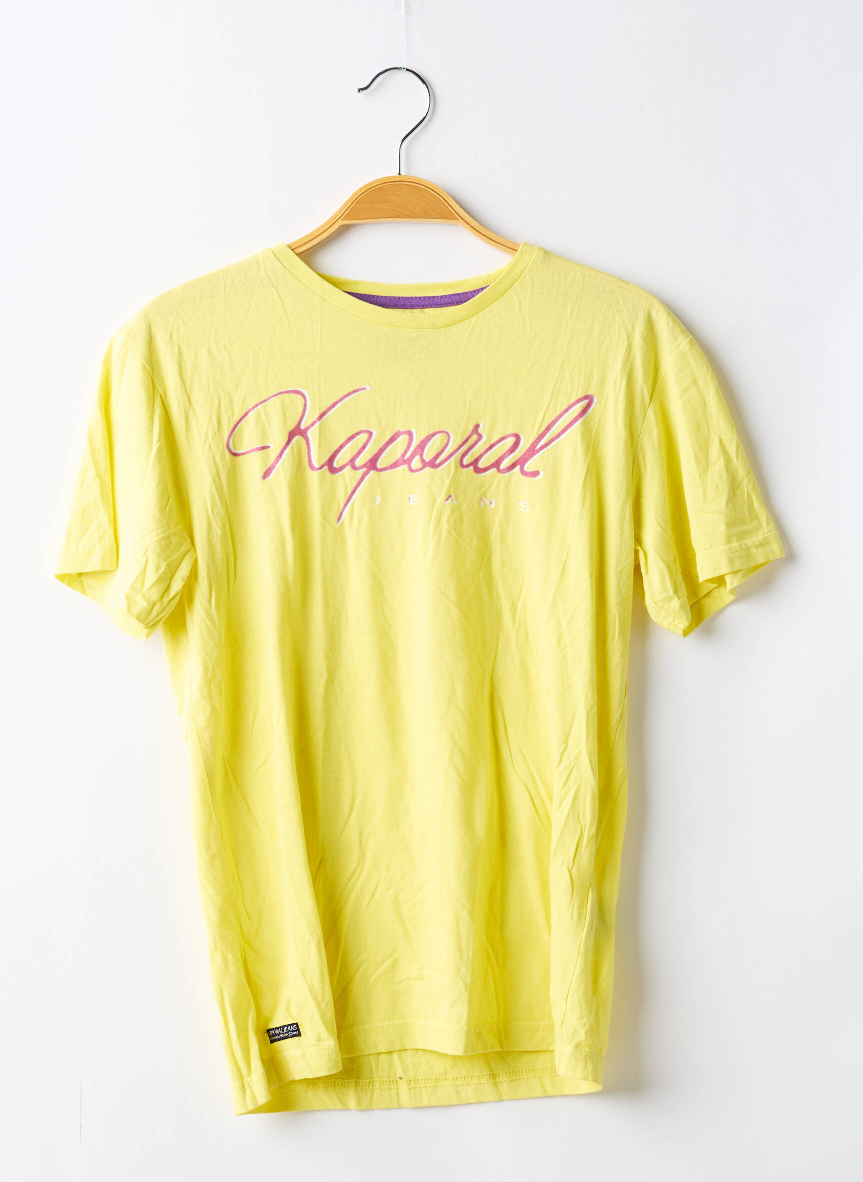T-shirt stretch manches courtes jaune KAPORAL garçon