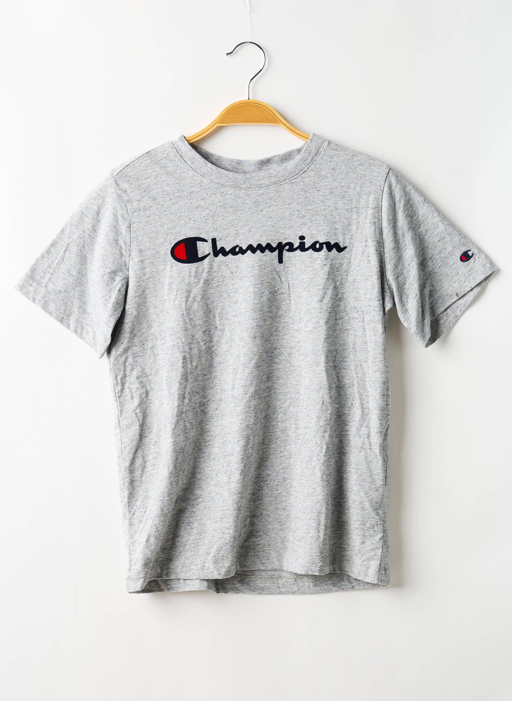 T-shirt tissage chiné manches courtes gris CHAMPION homme