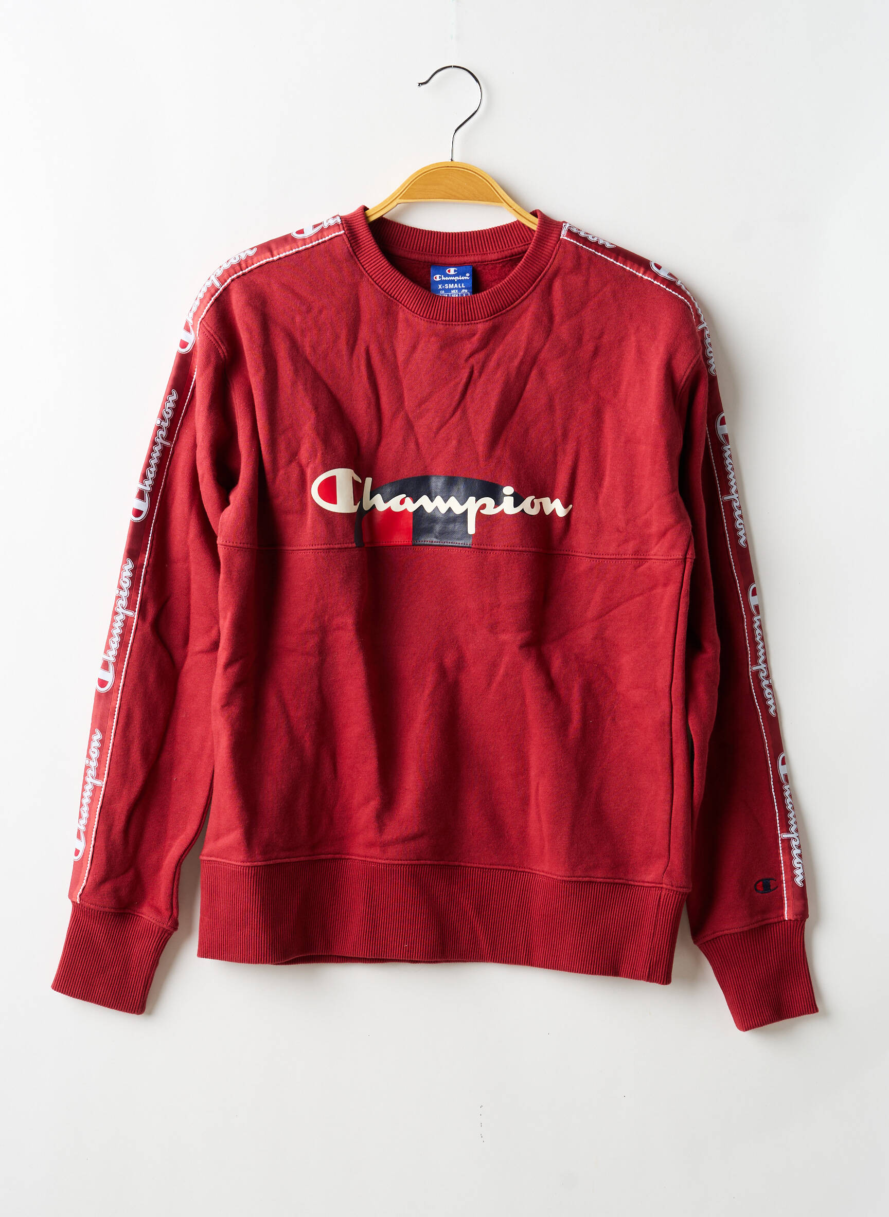 Sweat-shirt stretch manches longues rouge CHAMPION garçon