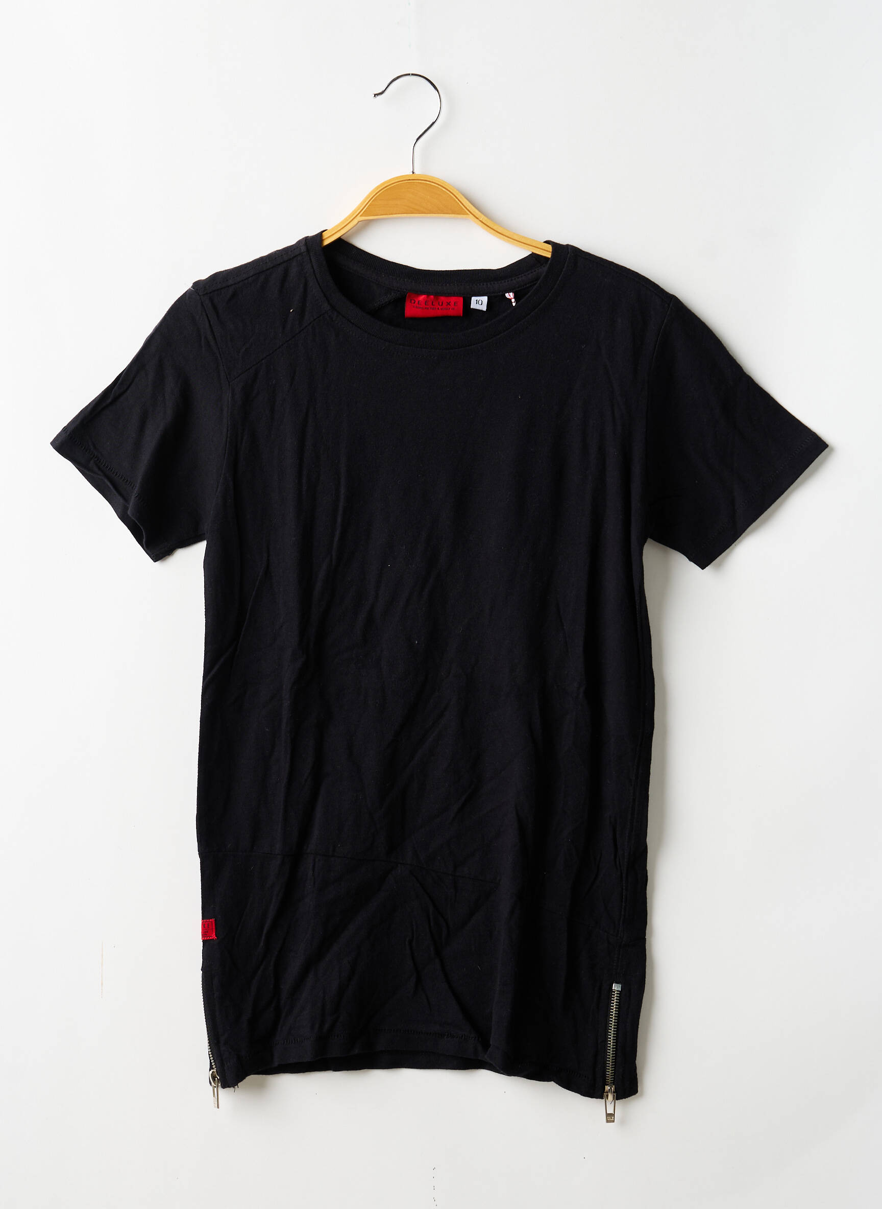 T-shirt stretch manches courtes noir DEELUXE garçon