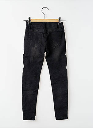 Jeans coupe slim effet usé délavé taille ajustable noir SQUARED & CUBED fille