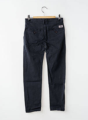 Pantalon chino tissage popeline taille ajustable bleu DEELUXE garçon