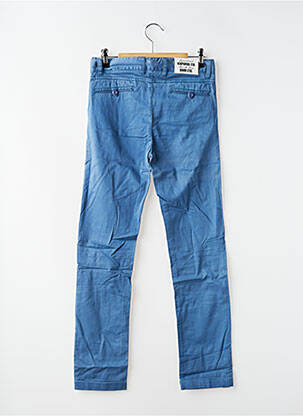 Pantalon chino tissage popeline taille ajustable bleu KAPORAL garçon