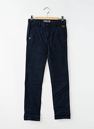 Pantalon chino stretch taille ajustable bleu KAPORAL garçon