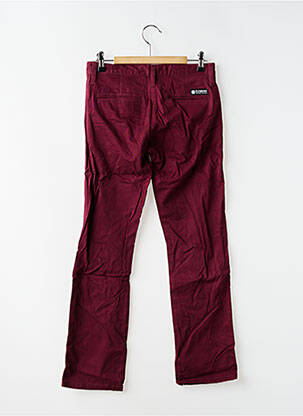 Pantalon chino tissage popeline taille à pinces rouge ELEMENT garçon