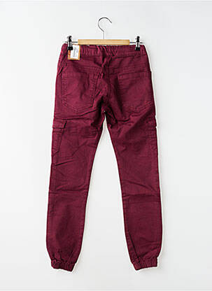 Pantalon cargo tissage popeline taille élastique rouge BLUE EFFECT garçon