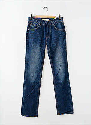 Jeans coupe droite stretch taille ajustable bleu TEDDY SMITH garçon