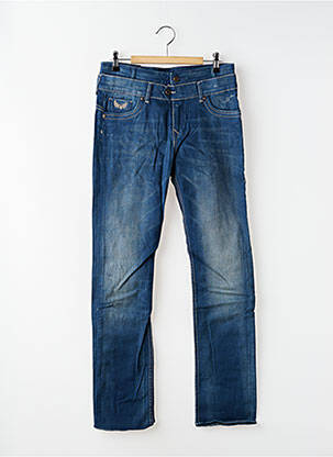 Jeans coupe droite stretch taille ajustable bleu KAPORAL garçon