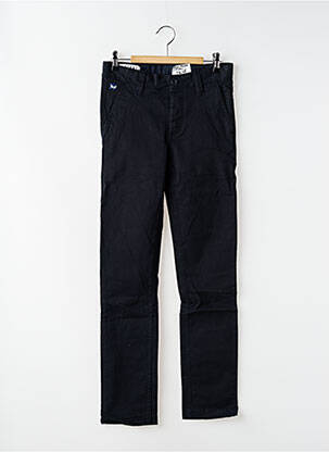 Pantalon chino tissage popeline taille ajustable noir KAPORAL garçon