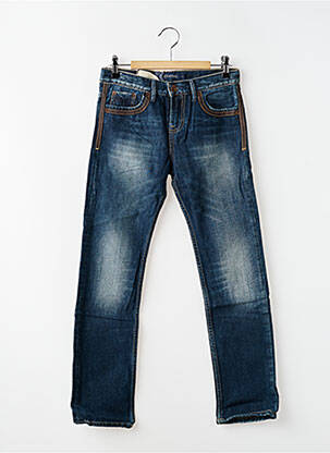 Jeans coupe droite stretch taille ajustable bleu KAPORAL garçon