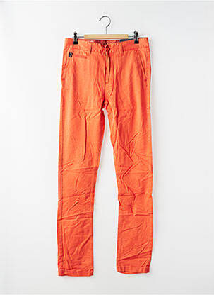 Pantalon chino stretch taille ajustable orange KAPORAL garçon