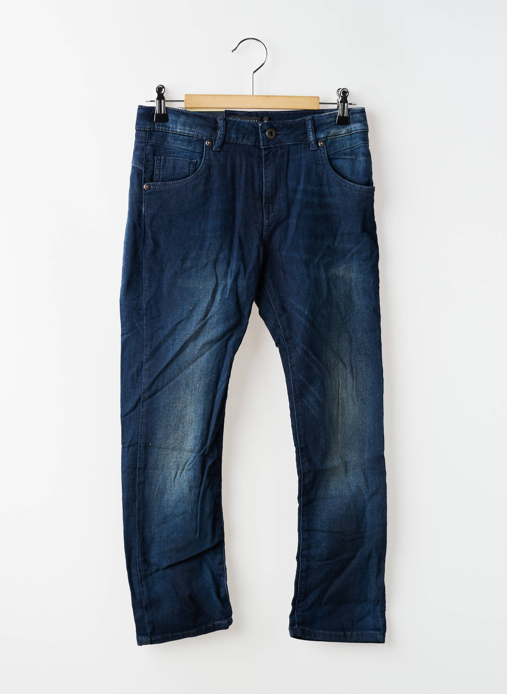Jeans coupe slim stretch taille ajustable bleu KAPORAL fille
