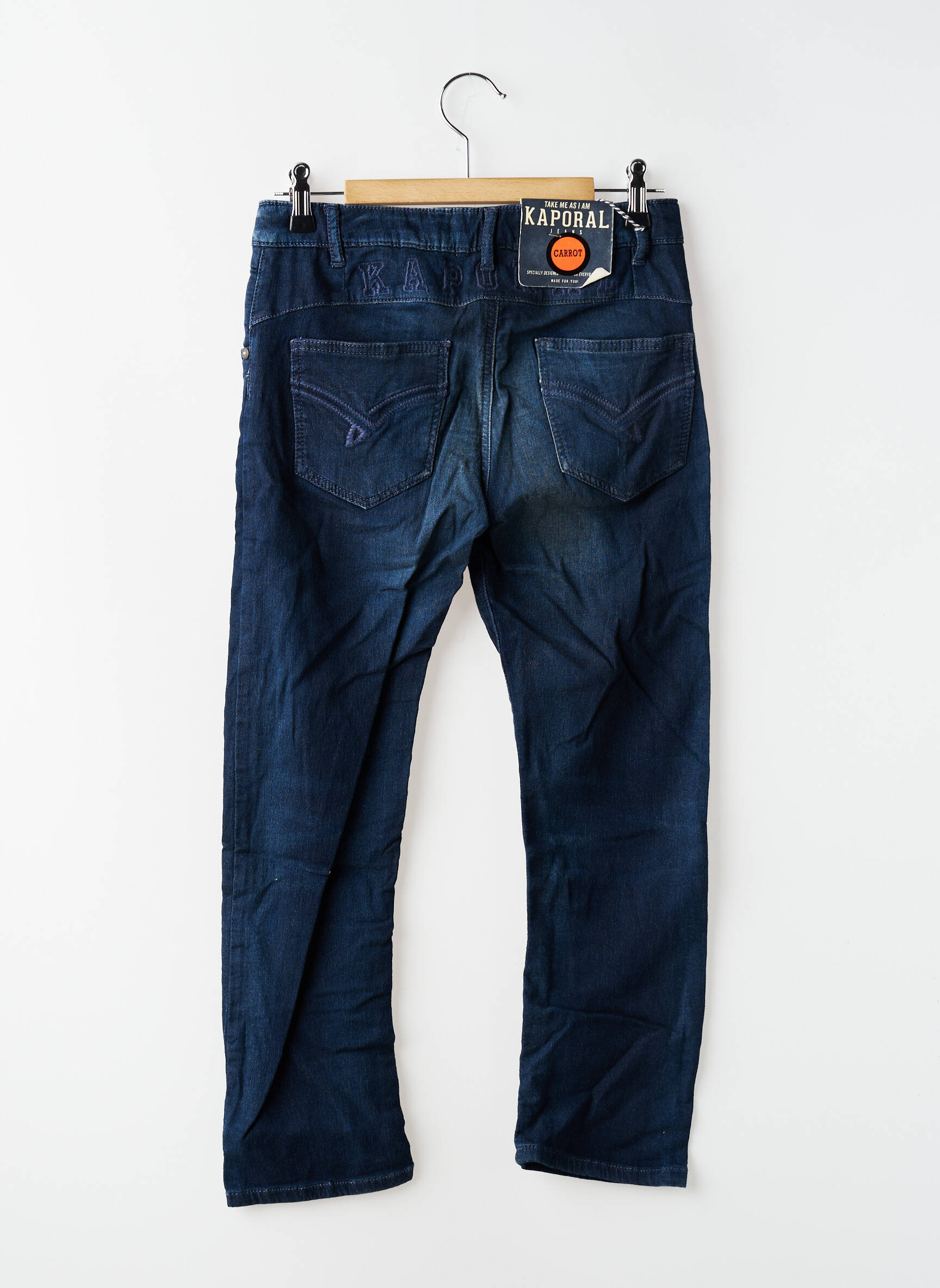 Jeans coupe slim stretch taille ajustable bleu KAPORAL fille