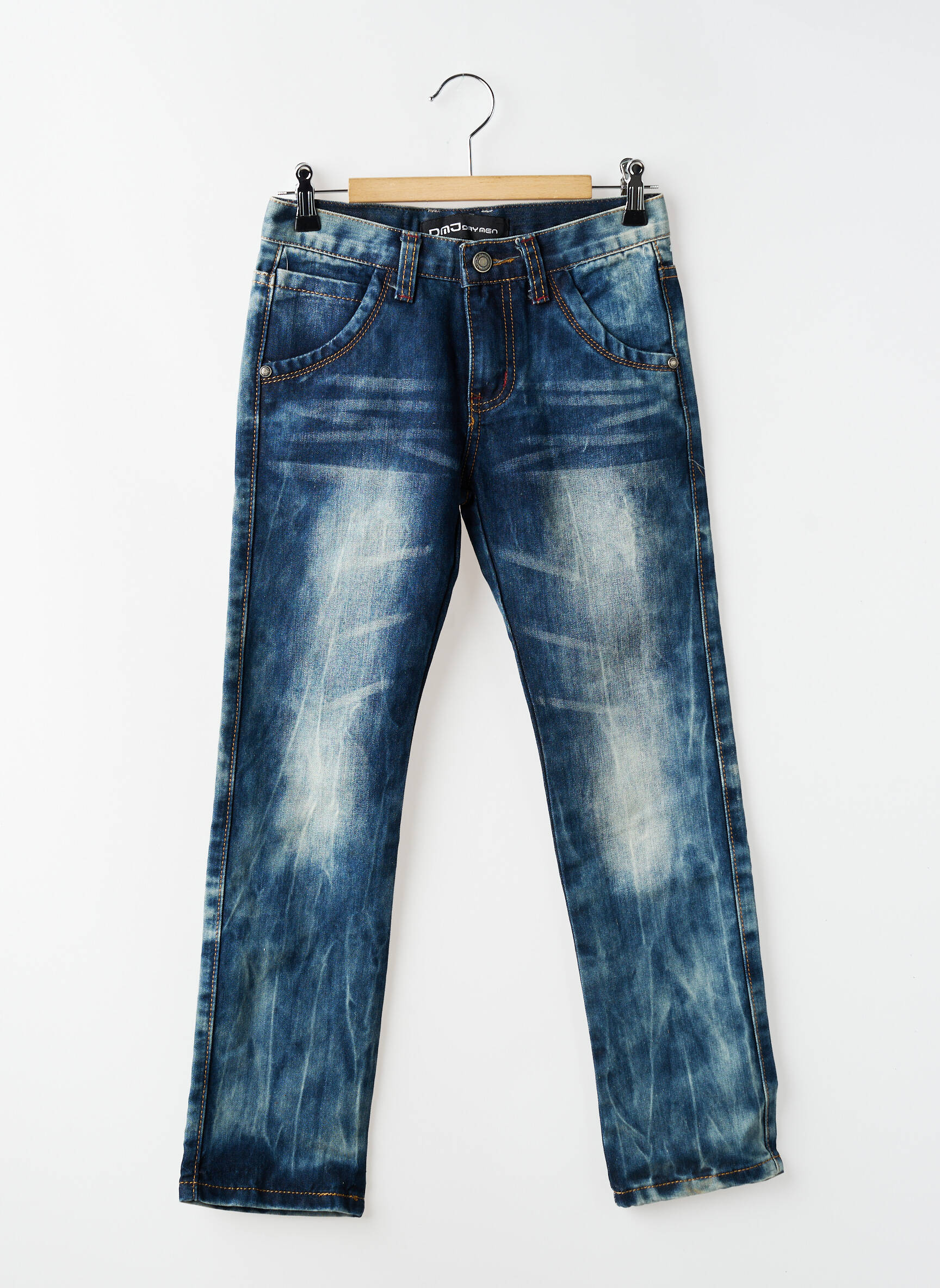 Jeans coupe slim stretch bleu DMD garçon