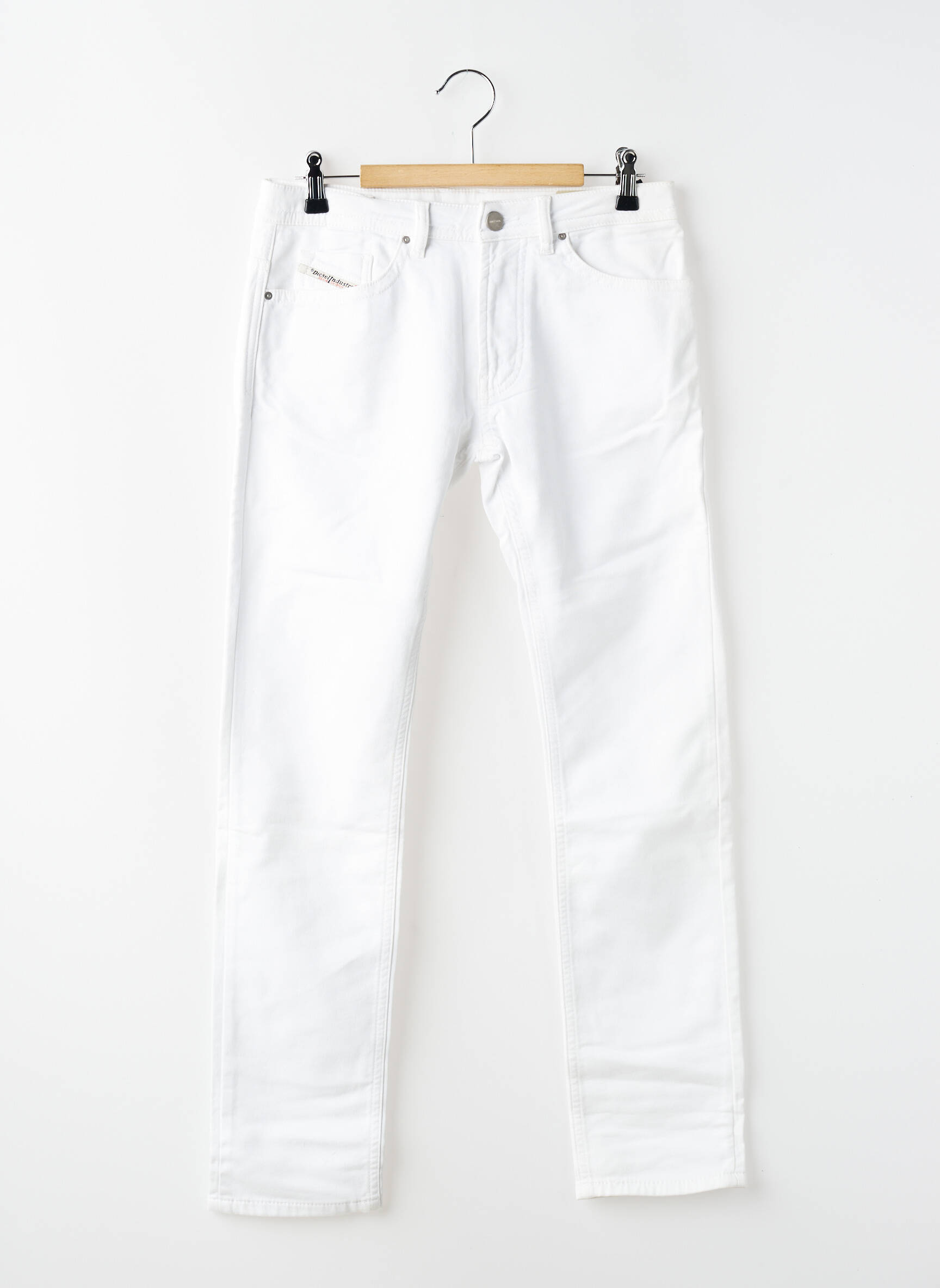 Jeans coupe slim poches taille ajustable blanc DIESEL garçon