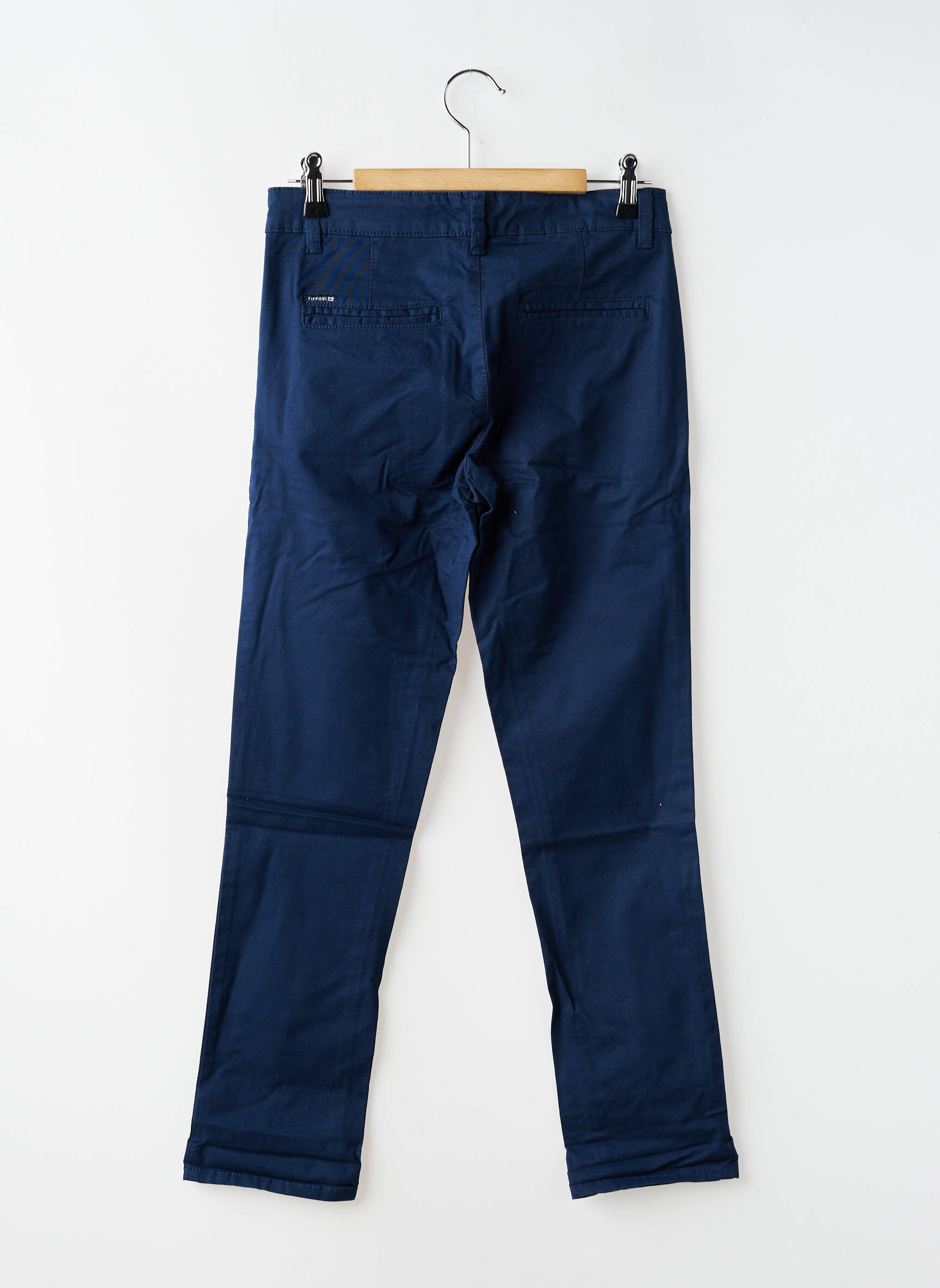 Pantalon chino tissage popeline taille ajustable bleu TIFFOSI garçon
