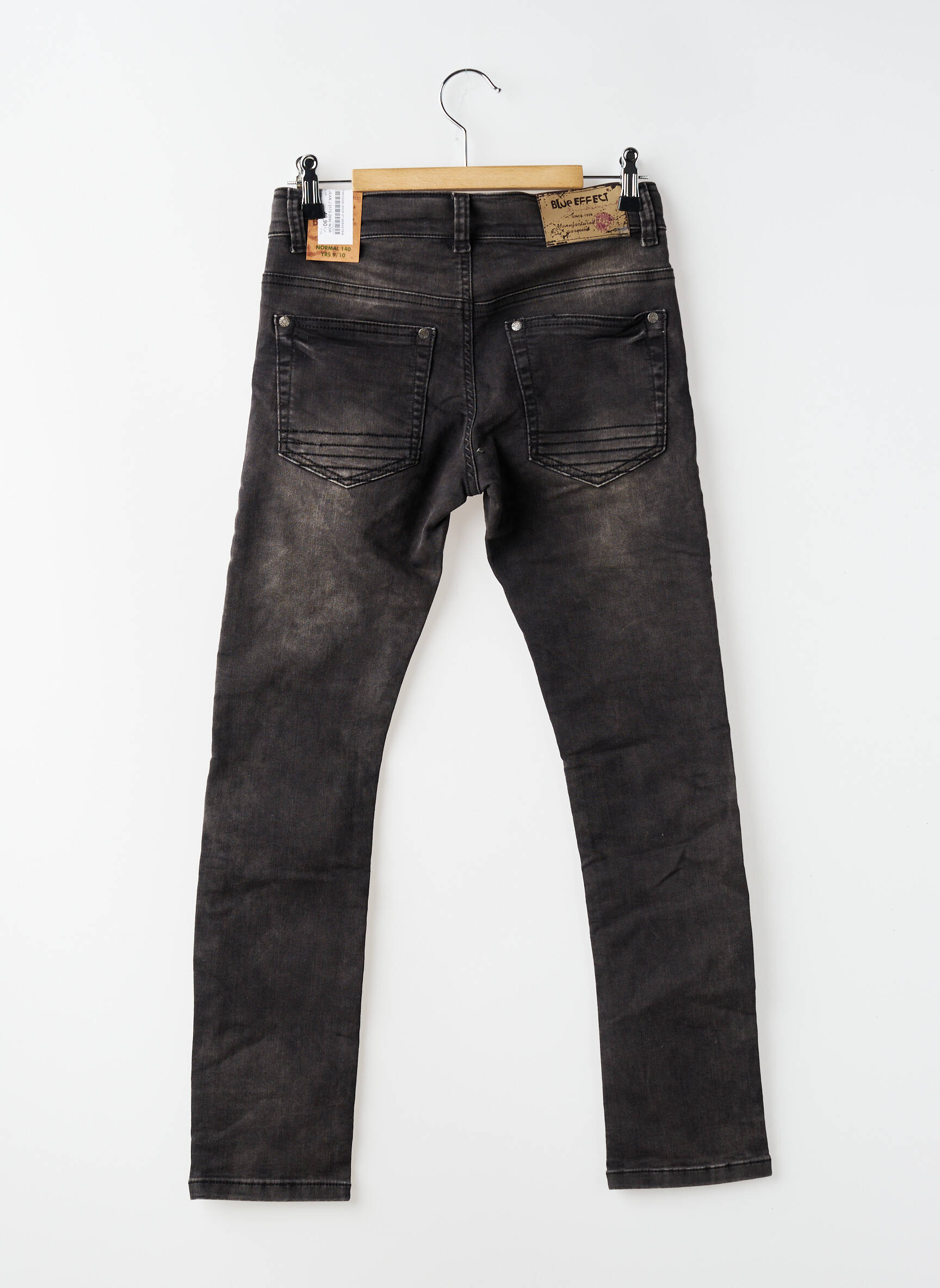 Jeans coupe slim stretch taille ajustable gris BLUE EFFECT garçon