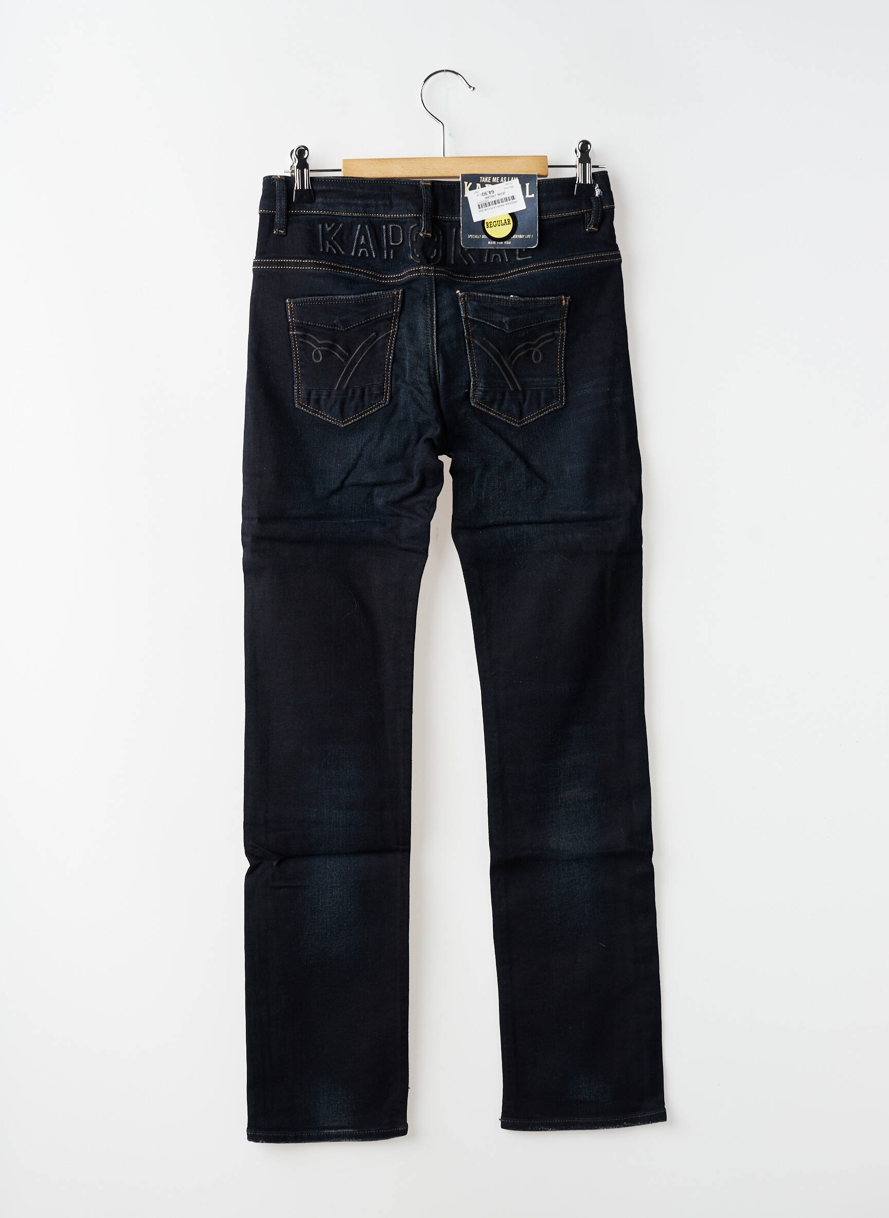 Jeans coupe droite stretch taille ajustable bleu KAPORAL garçon