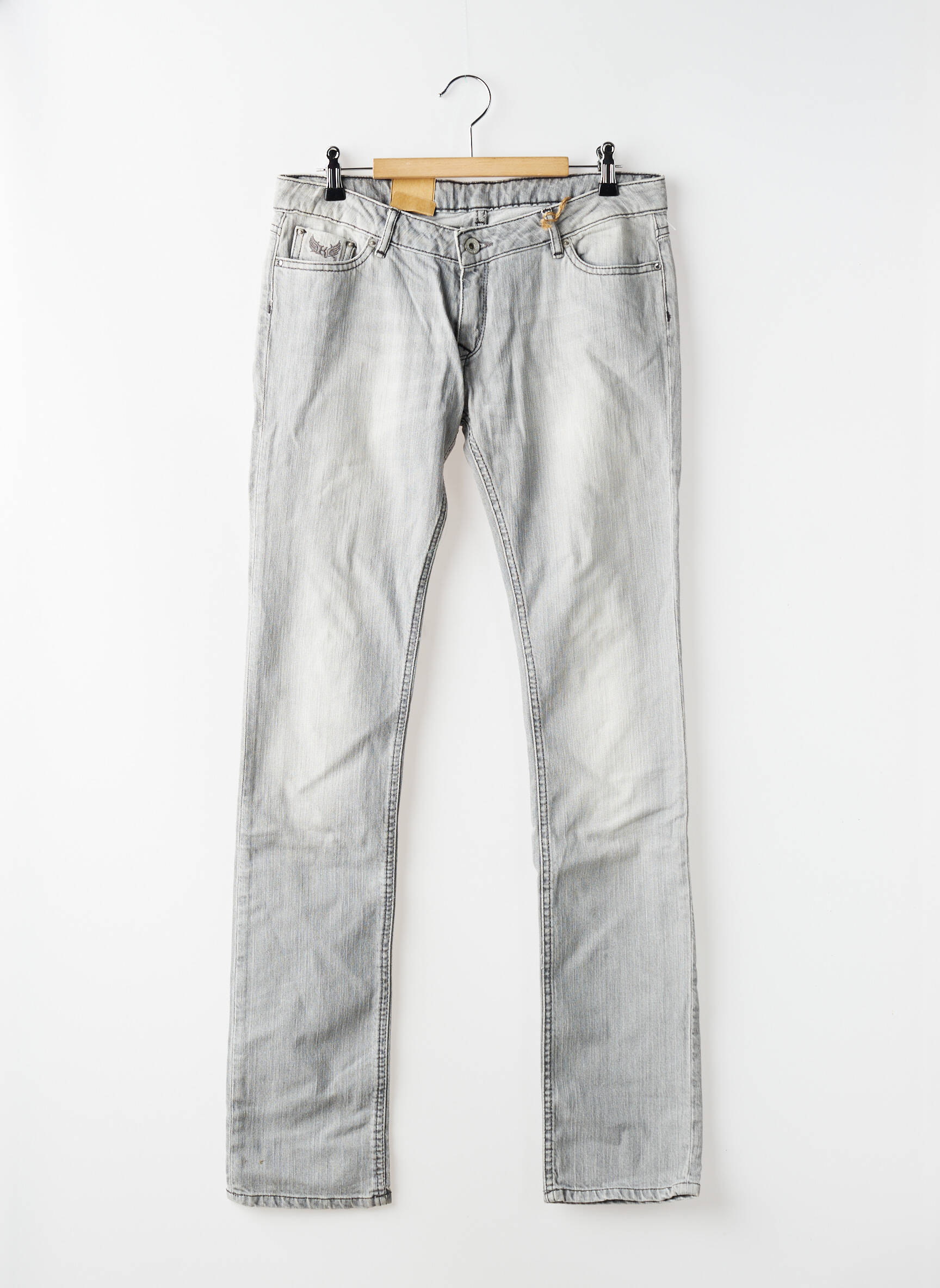 Jeans coupe slim stretch gris KAPORAL fille