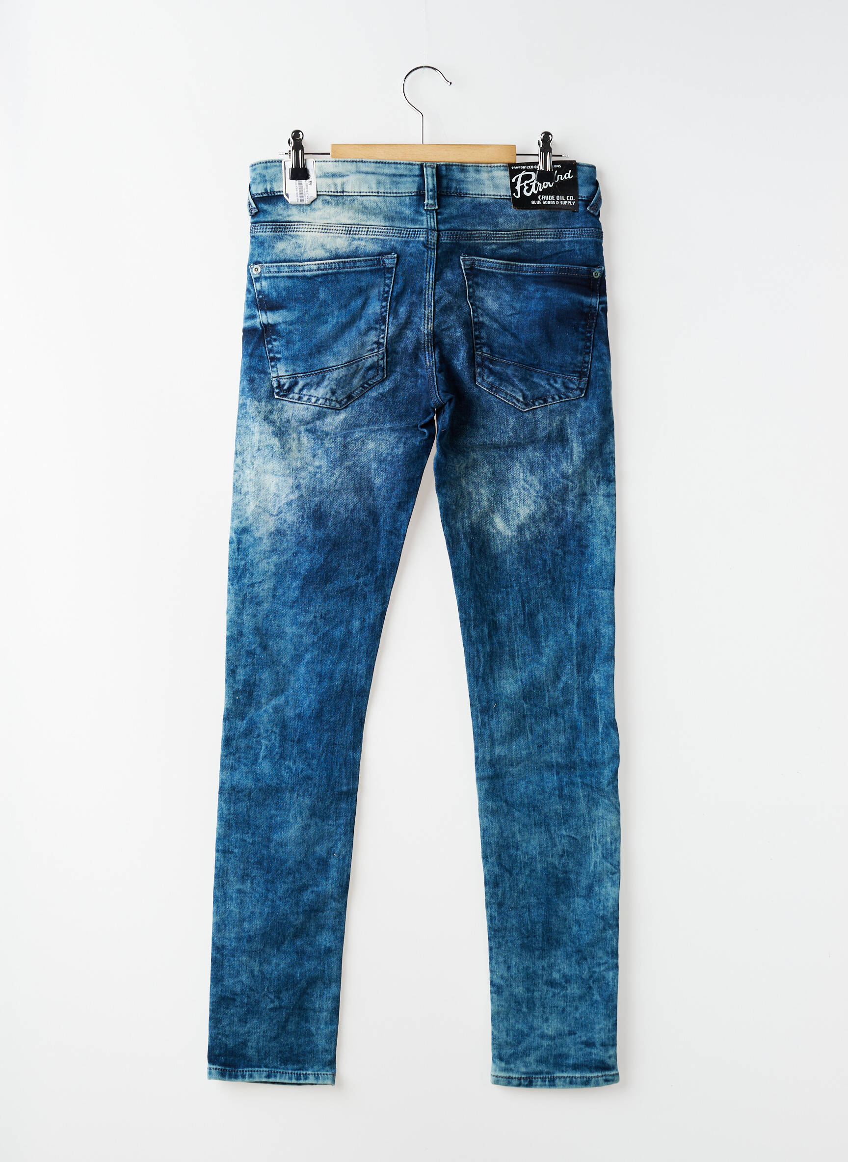 Jeans coupe slim stretch taille ajustable bleu PETROL INDUSTRIES garçon