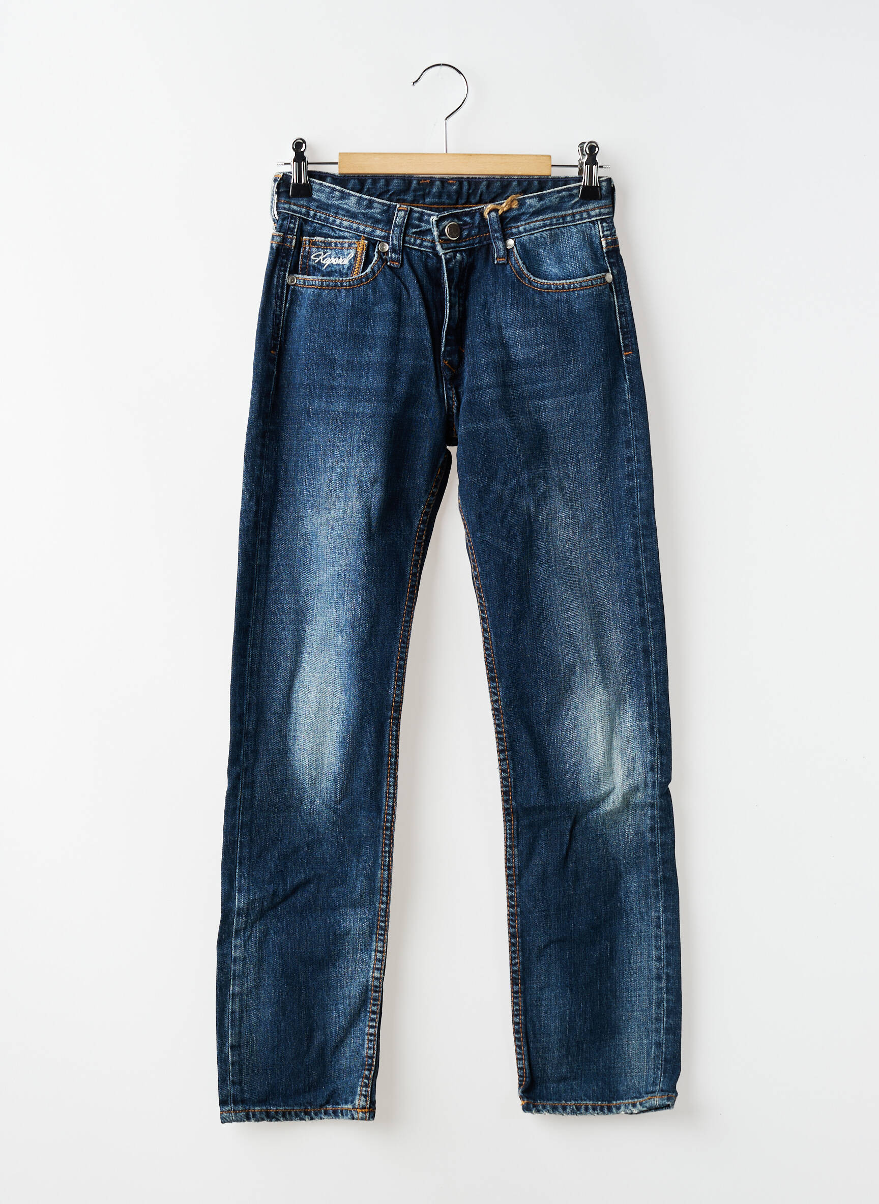 Jeans coupe droite stretch taille ajustable bleu KAPORAL garçon
