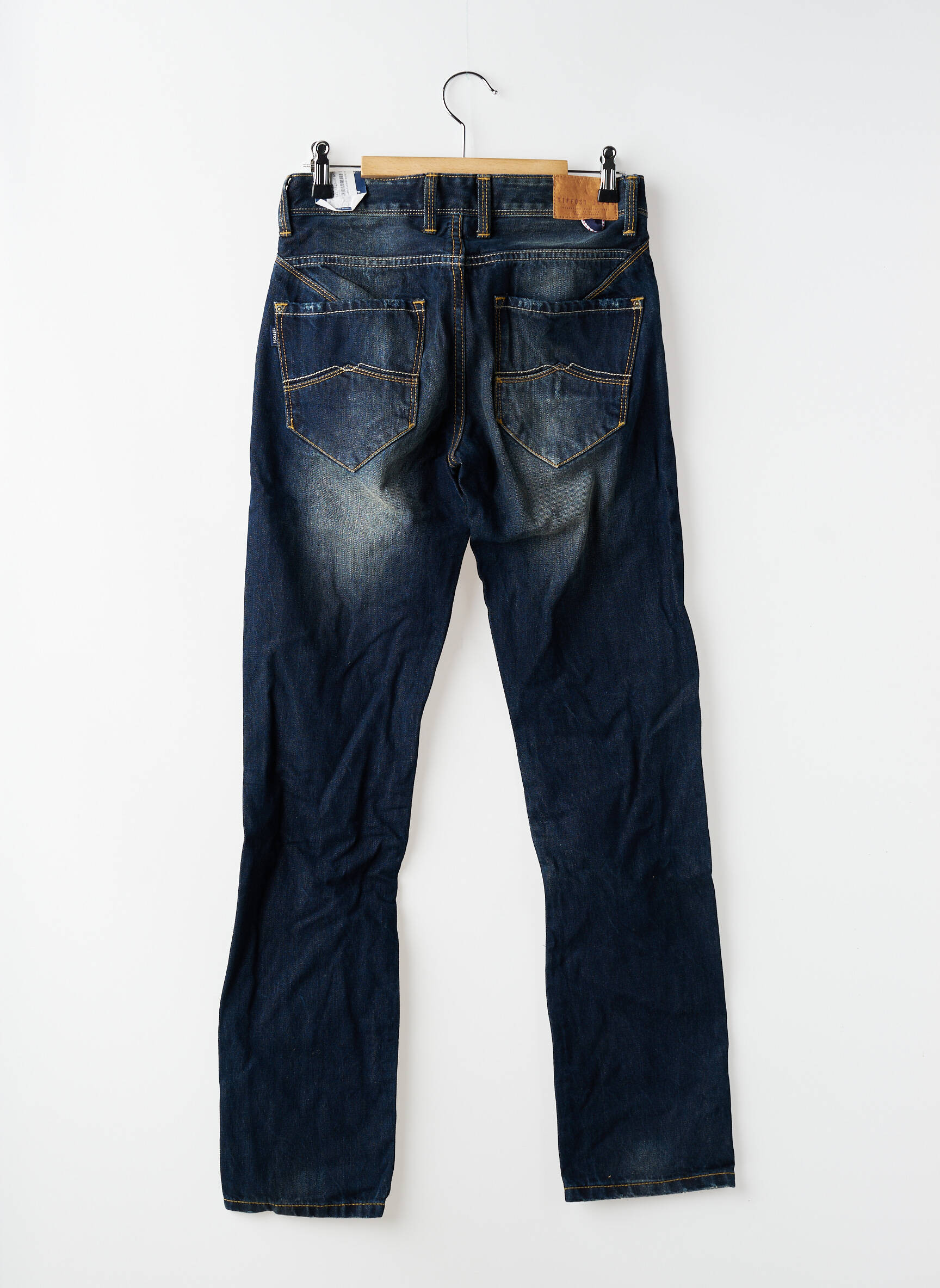 Jeans coupe droite stretch taille ajustable bleu TIFFOSI garçon