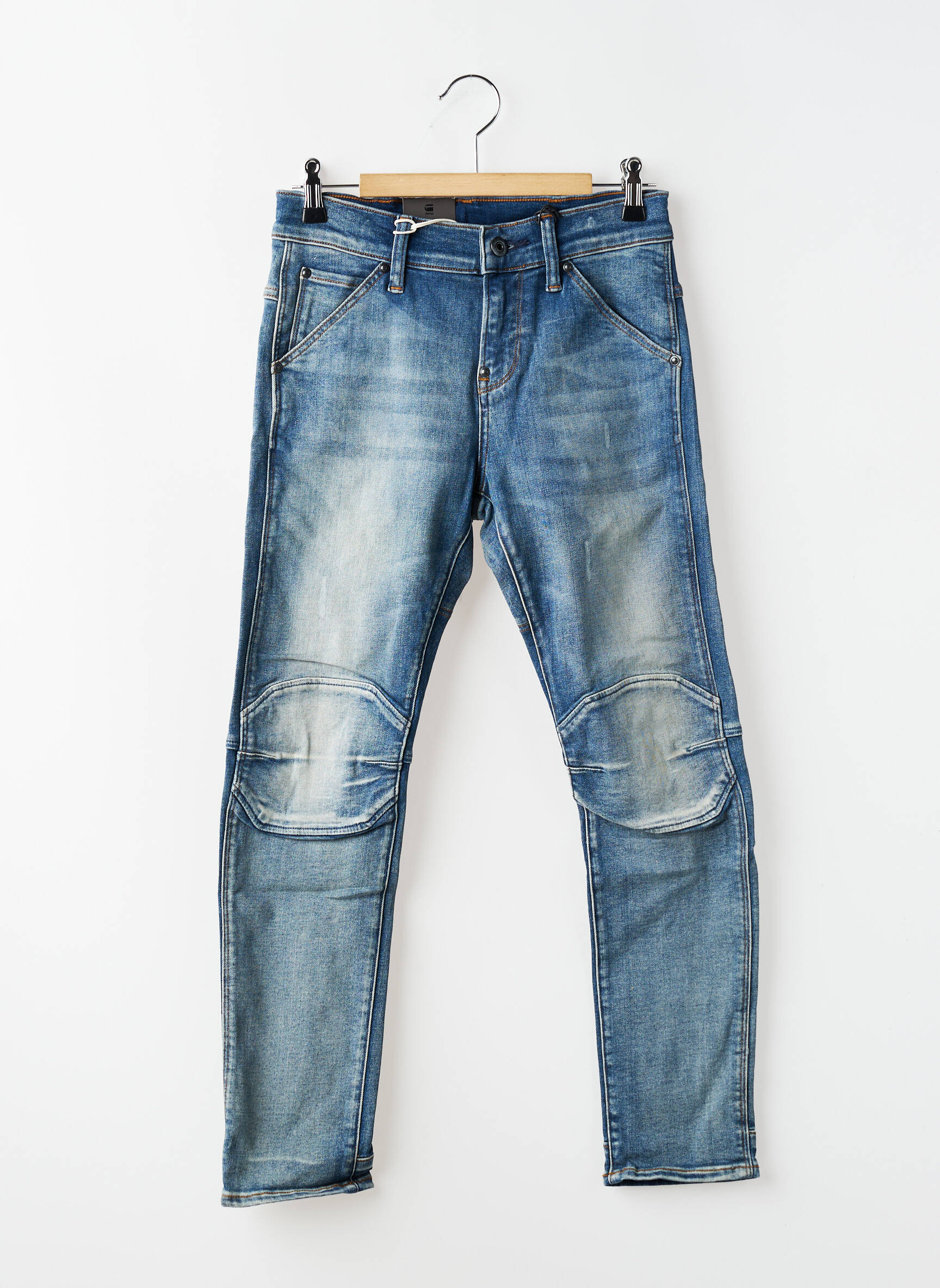 Jeans coupe slim stretch taille ajustable bleu G STAR garçon