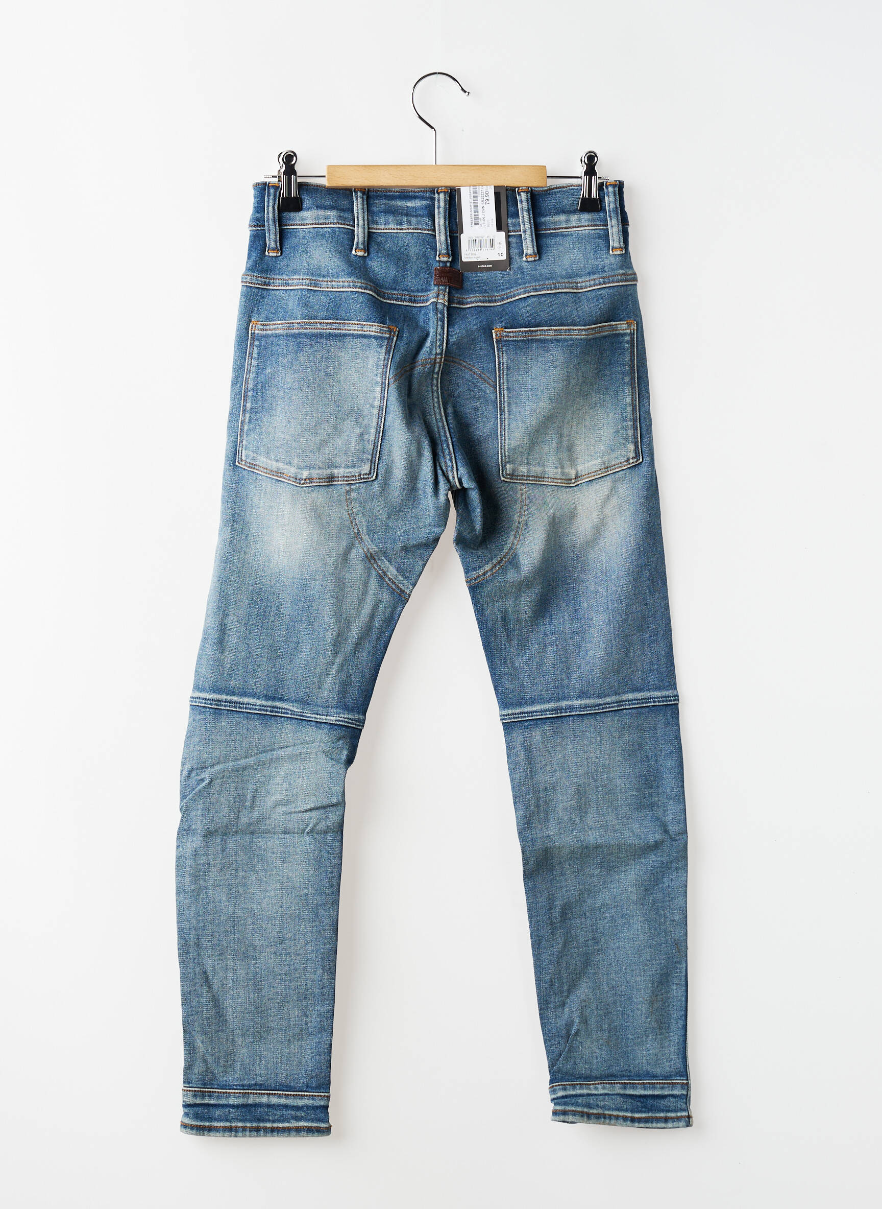 Jeans coupe slim stretch taille ajustable bleu G STAR garçon