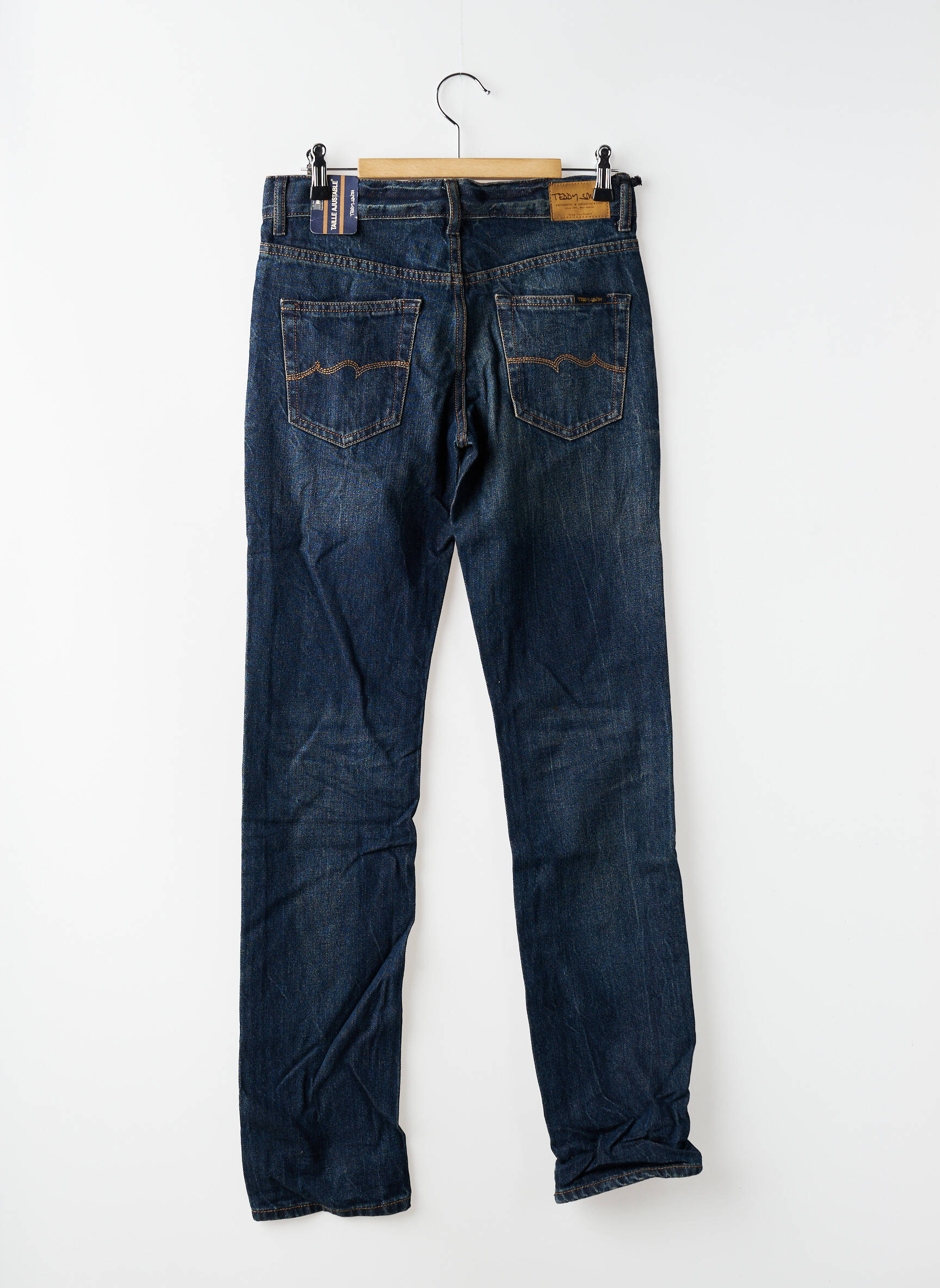 Jeans coupe slim stretch taille ajustable bleu TEDDY SMITH garçon