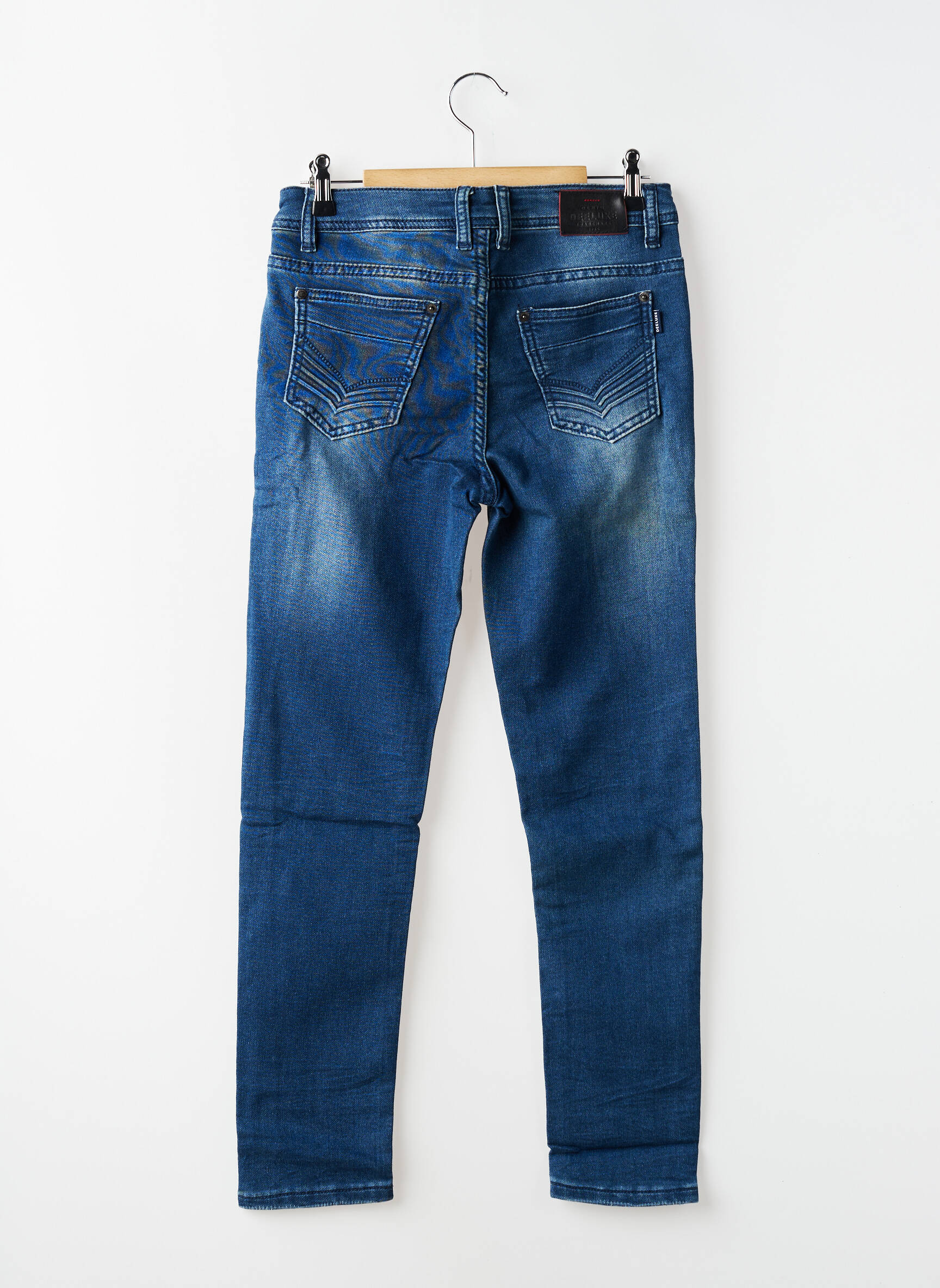Jeans coupe slim stretch taille ajustable bleu DEELUXE garçon