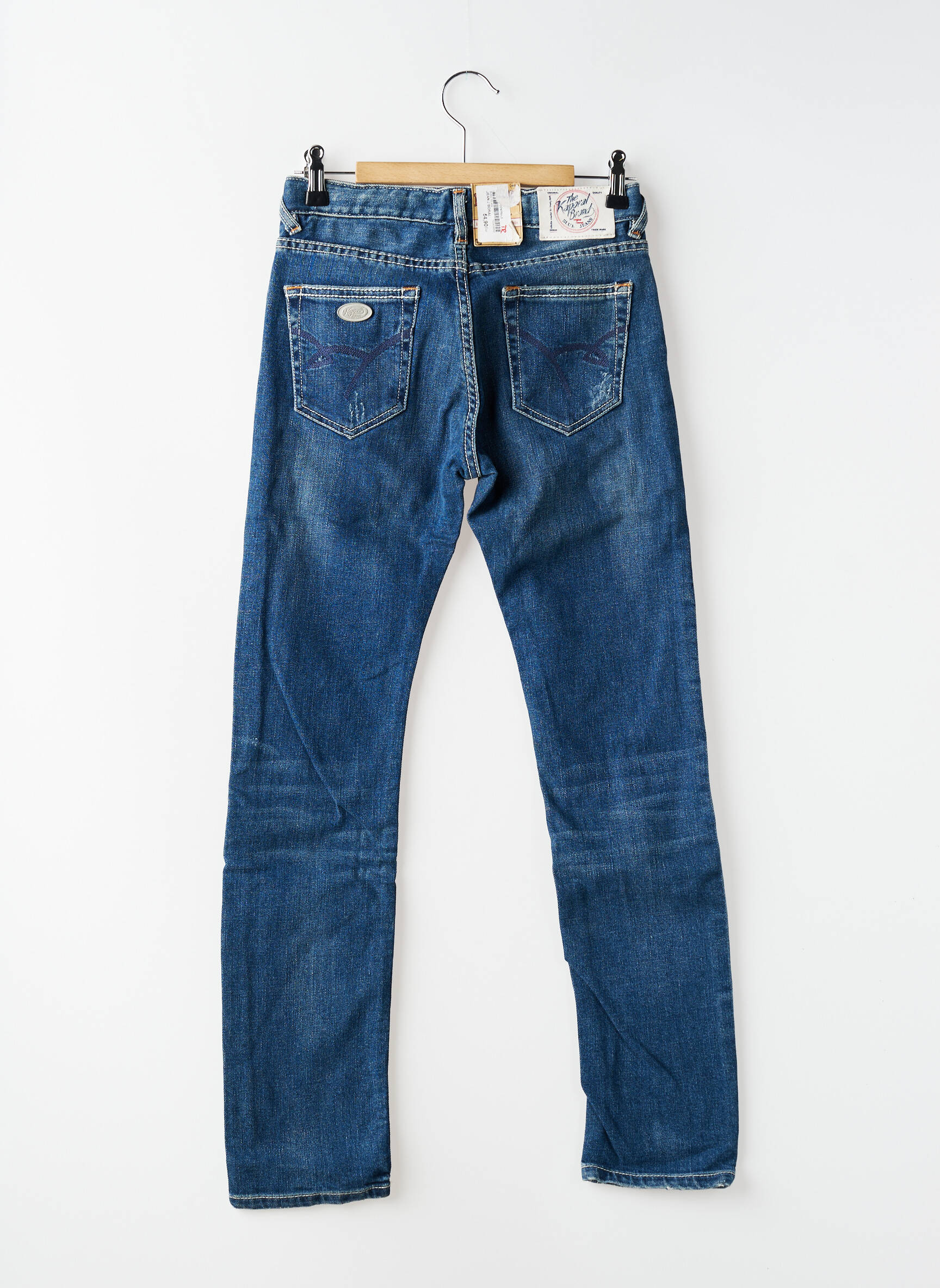 Jeans coupe slim stretch taille ajustable bleu KAPORAL garçon