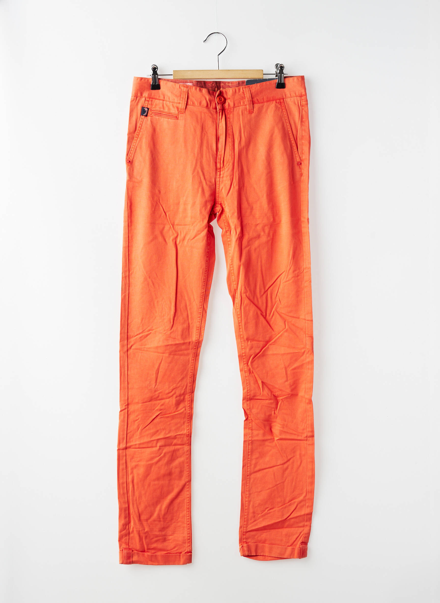 Pantalon chino stretch taille ajustable orange KAPORAL garçon