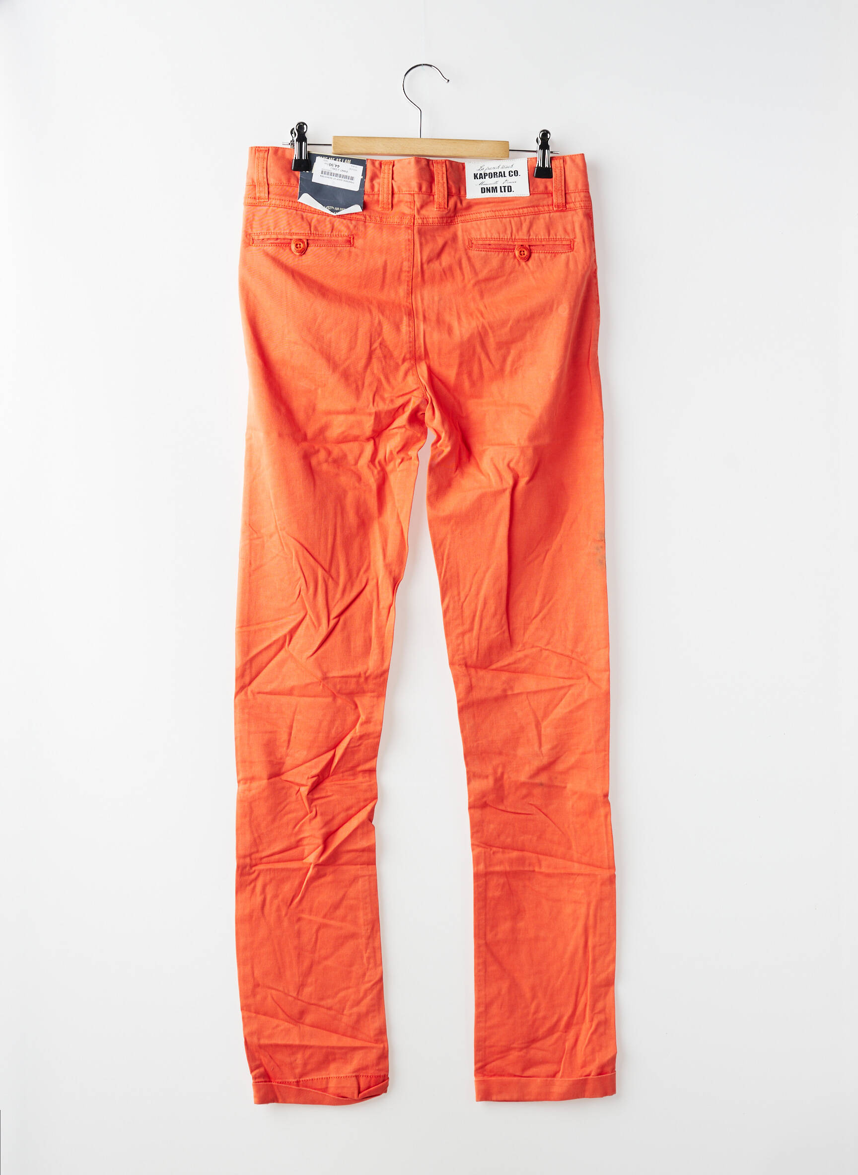 Pantalon chino stretch taille ajustable orange KAPORAL garçon