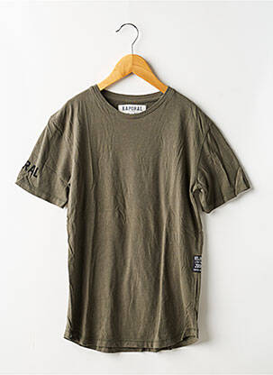 T-shirt stretch manches courtes vert KAPORAL garçon