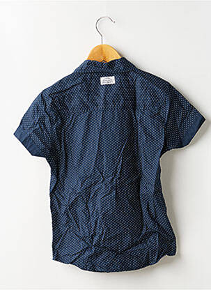 Chemise manches courtes tissage popeline bleu DEELUXE garçon