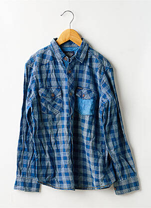 Chemise manches longues tissage popeline bleu TIFFOSI garçon