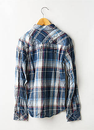 Chemise manches longues tissage popeline bleu KAPORAL garçon