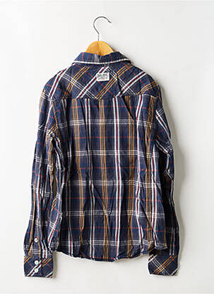 Chemise manches longues tissage popeline bleu DEELUXE garçon