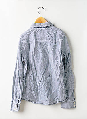 Chemise manches longues tissage popeline bleu DEELUXE garçon