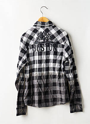 Chemise manches longues tissage popeline noir TIMBERLAND garçon