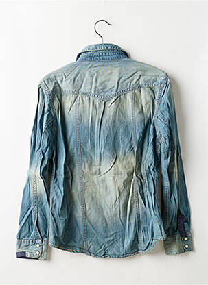 Chemise manches longues fermeture pressionnée bleu DEELUXE garçon