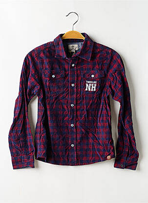 Chemise manches longues poignets boutonnés avec fente bleu TIMBERLAND garçon