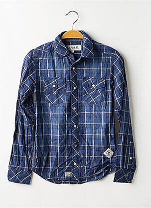 Chemise manches longues fermeture pressionnée bleu KAPORAL garçon