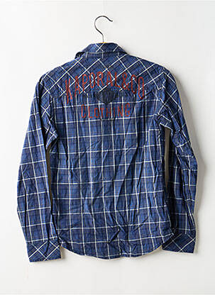 Chemise manches longues fermeture pressionnée bleu KAPORAL garçon