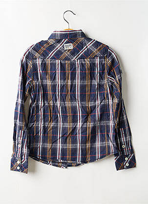 Chemise manches longues tissage popeline bleu DEELUXE garçon