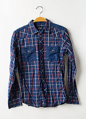 Chemise manches longues tissage popeline bleu TIFFOSI garçon